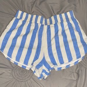 Forever 21 shorts , slight stretch, striped, white and blue